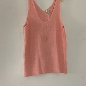 Sundance Coral Cotton Blend Sleeveless Knit Top. Layering Year Round Wear